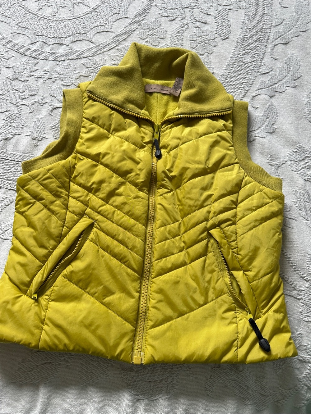 Women’s Yellow Quilted Puffer Vest - Sleeveless Jacket